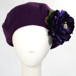 Velvet Rose Wool Beret