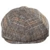 Brood Houndstooth Plaid Wool Blend Newsboy Cap
