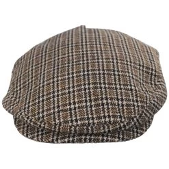 Hooligan Houndstooth Plaid Wool Blend Ivy Cap