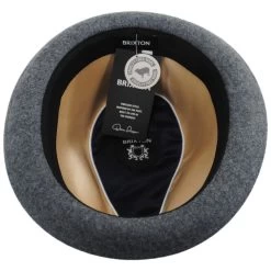 Gain Wool Felt Fedora Hat - Dark Gray -ChicHeadwear Haven 462095