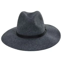 Field Proper Wool Felt Fedora Hat - Dark Gray