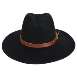 Field Proper Wool Felt Fedora Hat - Black