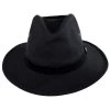 Messer X Adventure Cotton Safari Fedora Hat - Black -ChicHeadwear Haven 462684
