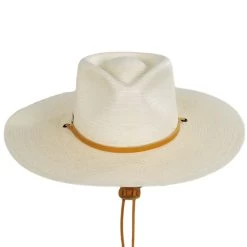 Vintage Couture Canyon Moon Palm Straw Rancher Fedora Hat