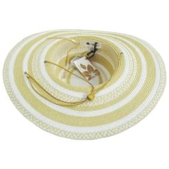 Yuri Toyo Straw Striped Swinger Hat -ChicHeadwear Haven 465201