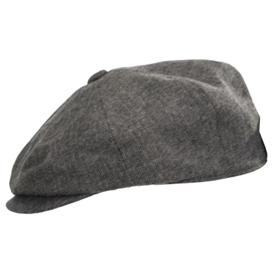 Cardiff Cotton Herringbone Newsboy Cap 4 Cardiff Cotton Herringbone Newsboy Cap - Image 2