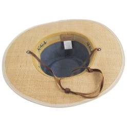 Scala Sandy Cay Raffia Straw Outback Hat -ChicHeadwear Haven 466244