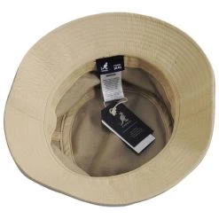Kangol Stripe Lahinch Cotton Bucket Hat - Oatmeal -ChicHeadwear Haven 467120