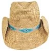 Blue Jaye Crochet Raffia Straw Western Hat -ChicHeadwear Haven 467346