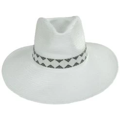 Gianna Shantung Straw Fedora Hat