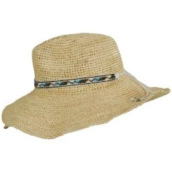 Lainey Crochet Raffia Straw Western Hat -ChicHeadwear Haven 467534