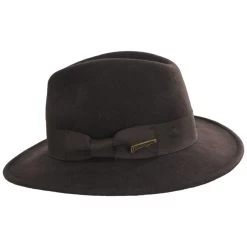 Officially Licensed Crushable Wool Felt Safari Fedora Hat 6 Officially Licensed Crushable Wool Felt Safari Fedora Hat -ChicHeadwear Haven 467714