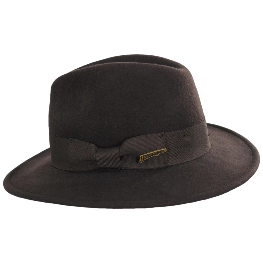 Officially Licensed Crushable Wool Felt Safari Fedora Hat 4 Officially Licensed Crushable Wool Felt Safari Fedora Hat - Image 2