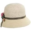 Toyo Straw Mum Flower Cloche Hat