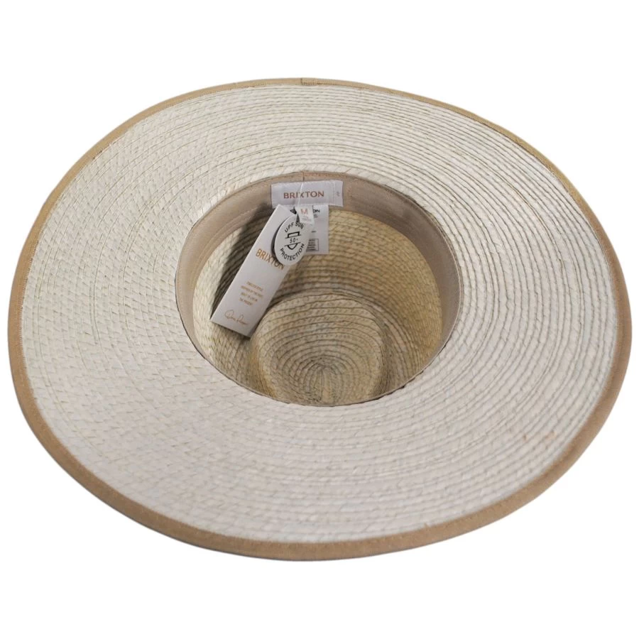 Jo Palm Straw Rancher Fedora Hat 5 Jo Palm Straw Rancher Fedora Hat - Image 3