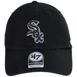 '47 BRAND Chicago White Sox MLB Home Clean Up Strapback Baseball Cap Dad Hat