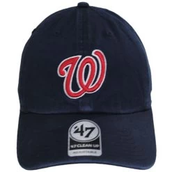 '47 BRAND Washington Nationals MLB Clean Up Strapback Baseball Cap Dad Hat
