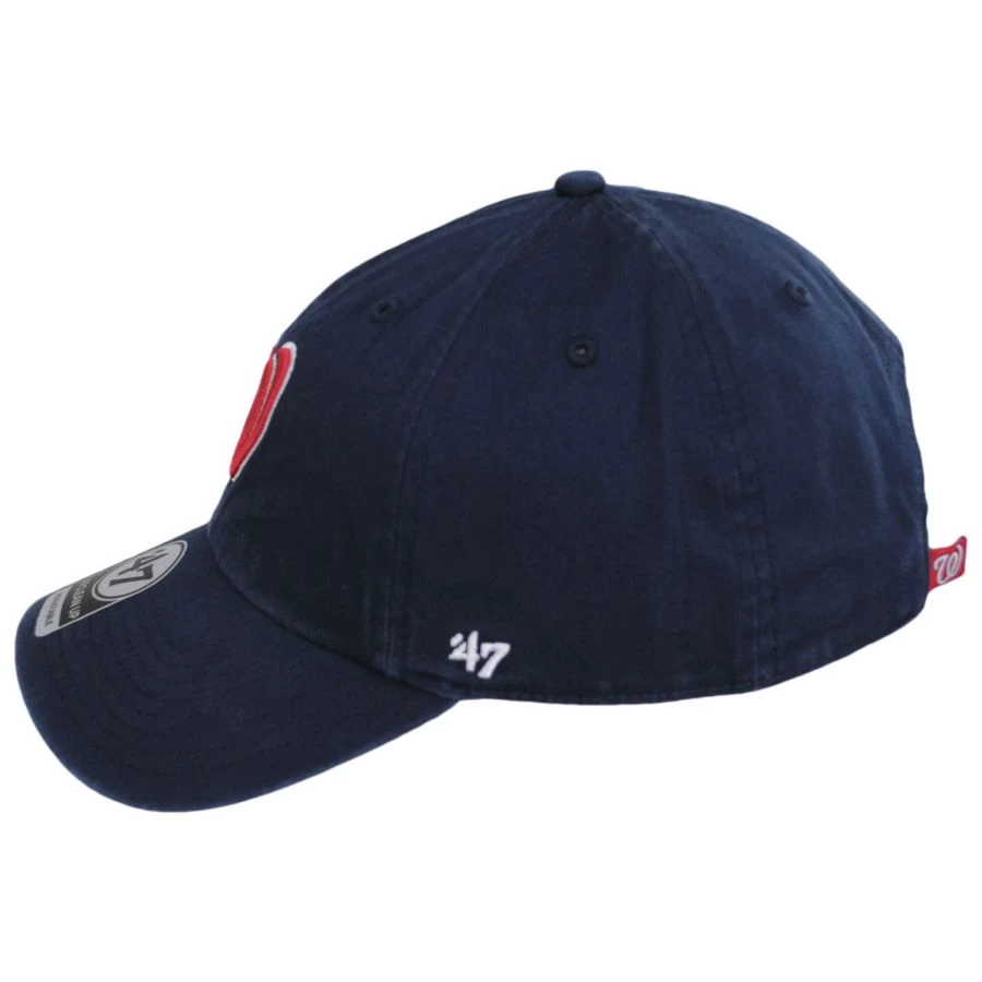 '47 BRAND Washington Nationals MLB Clean Up Strapback Baseball Cap Dad Hat 4 '47 BRAND Washington Nationals MLB Clean Up Strapback Baseball Cap Dad Hat - Image 2