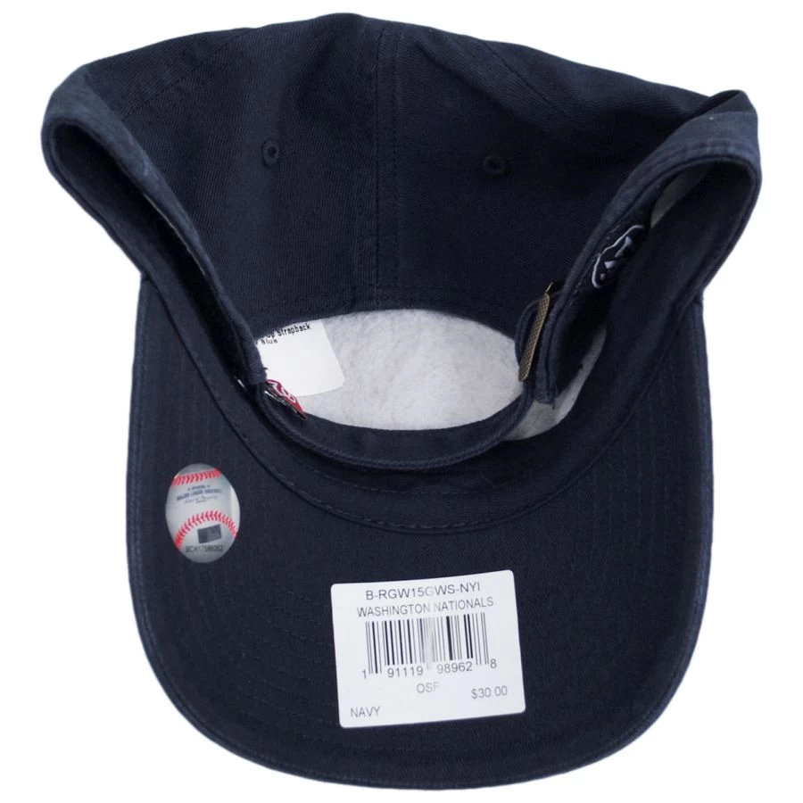 '47 BRAND Washington Nationals MLB Clean Up Strapback Baseball Cap Dad Hat 5 '47 BRAND Washington Nationals MLB Clean Up Strapback Baseball Cap Dad Hat - Image 3
