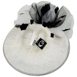 Angelica Sinamay Straw And Horsehair Disc Fascinator Hat -ChicHeadwear Haven 471521