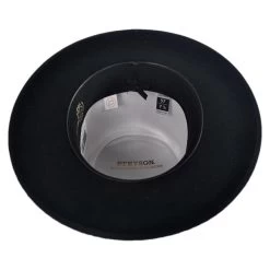 Stetson Amish Buffalo Fur Felt Open Crown Fedora Hat -ChicHeadwear Haven 472832