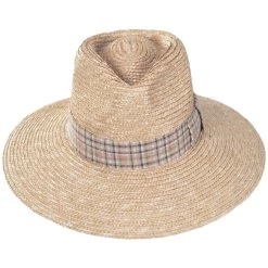 Joanna Wheat Straw Fedora Hat - Tan