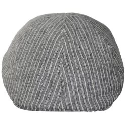 Striped Linen And Cotton Duckbill Ivy Cap - Brown