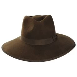 Jo Wool Felt Rancher Fedora Hat - Desert