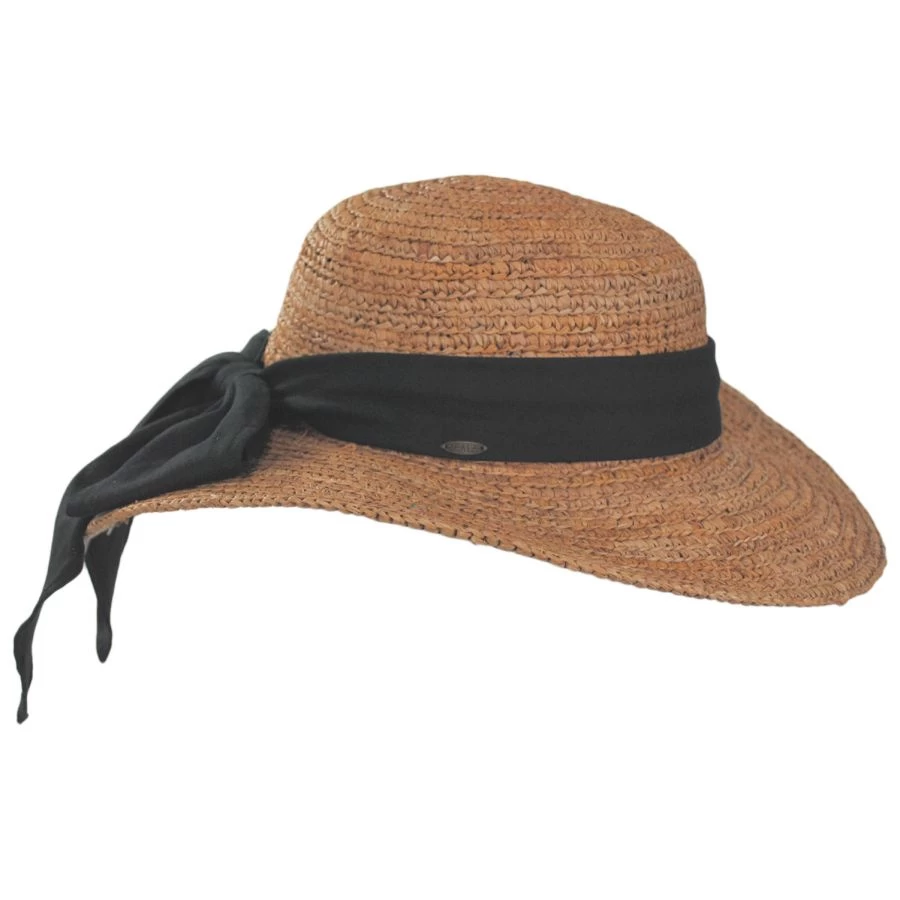 Scala Linen Band Raffia Straw Swinger Hat 4 Scala Linen Band Raffia Straw Swinger Hat - Image 2