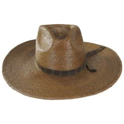 Leigh Palm Straw Fedora Hat - Toffee