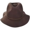 Wesley Wool Felt Floppy Fedora Hat - Dark Tan -ChicHeadwear Haven 474585