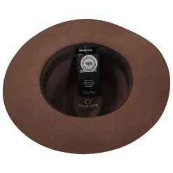 Wesley Wool Felt Floppy Fedora Hat - Dark Tan -ChicHeadwear Haven 474591