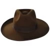 Reno Wool Felt Fedora Hat - Coffee