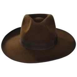 Reno Wool Felt Fedora Hat - Coffee