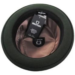 Stout Wool Felt Diamond Crown Fedora Hat - Moss -ChicHeadwear Haven 474696