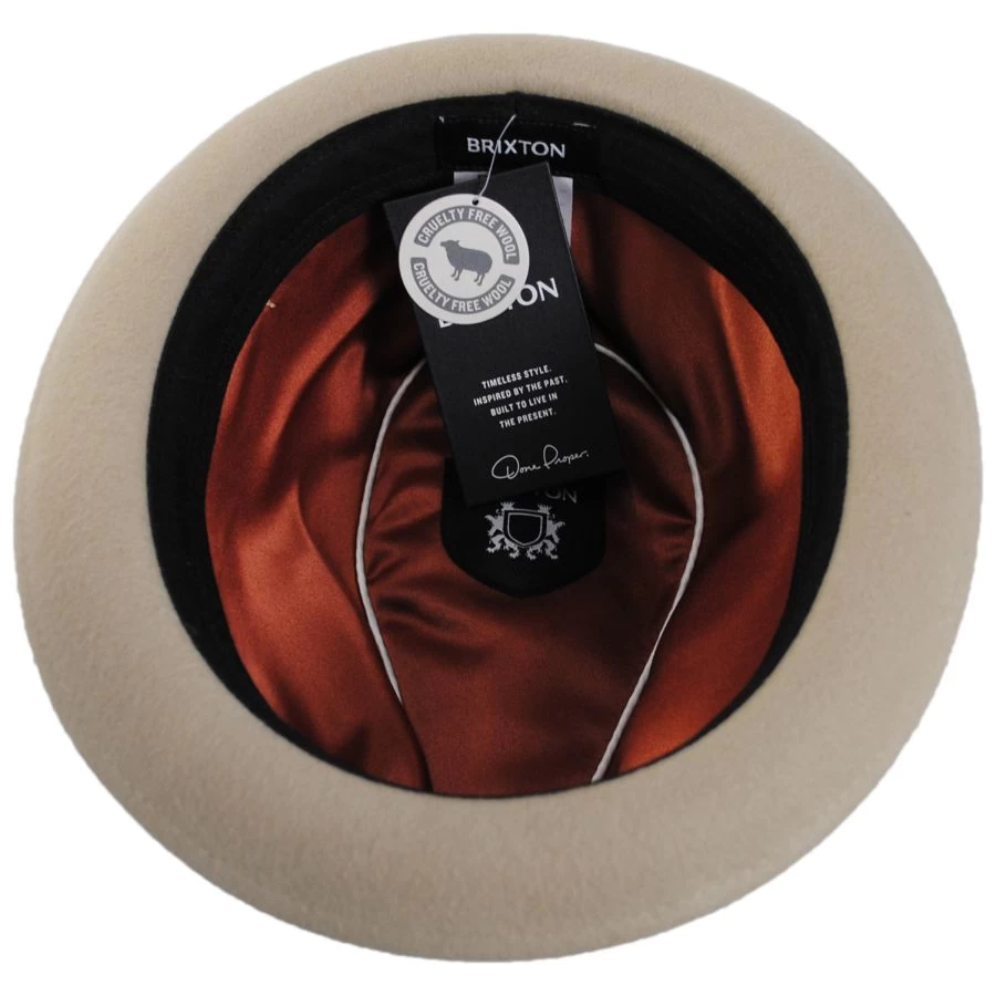 Gain Wool Felt Fedora Hat - Sand 5 Gain Wool Felt Fedora Hat - Sand - Image 3