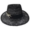Aloha Seagrass Straw Fedora Hat - Black