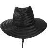 Messer Palm Leaf Straw Lifeguard Hat - Black -ChicHeadwear Haven 475097