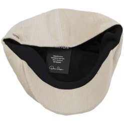 Brood Corduroy Newsboy Cap - Off White -ChicHeadwear Haven 475286