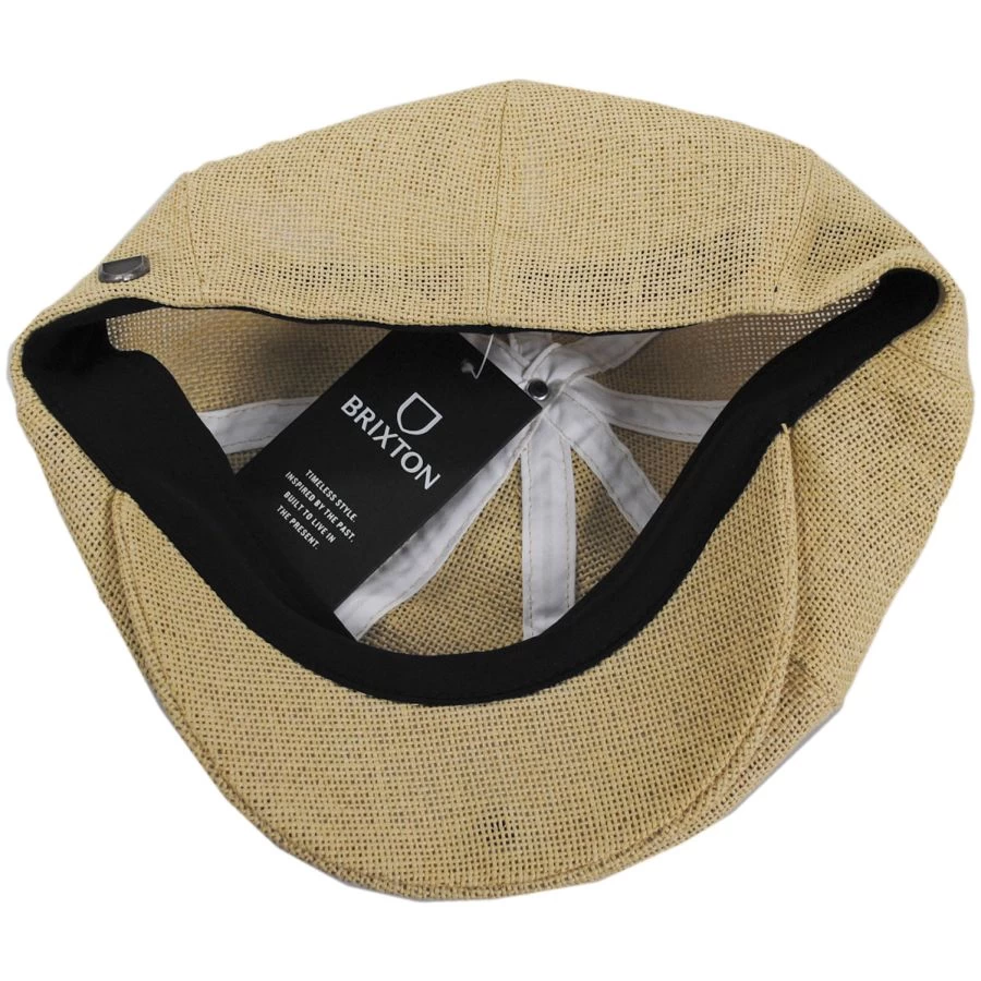 Brood Toyo Straw Newsboy Cap - Natural 5 Brood Toyo Straw Newsboy Cap - Natural - Image 3