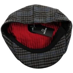 Brood Houndstooth Plaid Newsboy Cap - Heather Gray -ChicHeadwear Haven 475697