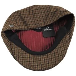 Brood Plaid Newsboy Cap - Caramel -ChicHeadwear Haven 475733