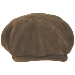 Stetson Hatteras Split Calf Leather Newsboy Cap