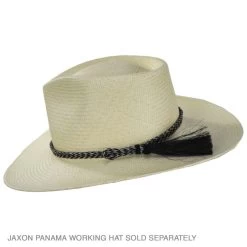 Snake Two-Tone Horse Hair Braid Single Tassel Hat Band - Black -ChicHeadwear Haven 476036