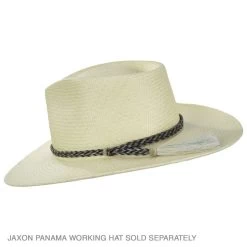 Snake Two-Tone Horse Hair Braid Single Tassel Hat Band - Brown -ChicHeadwear Haven 476045