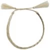 Solid Color Horse Hair Braid Double Tassel Hat Band - Natural -ChicHeadwear Haven 476075