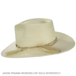 Solid Color Horse Hair Braid Double Tassel Hat Band - Natural -ChicHeadwear Haven 476081