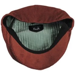 Brood Corduroy Newsboy Cap - Burnt Orange -ChicHeadwear Haven 476088