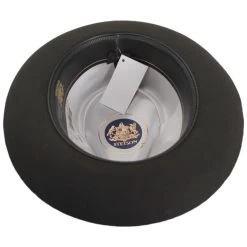 Stetson Downs Fur Felt Fedora Hat - Graphite -ChicHeadwear Haven 476312