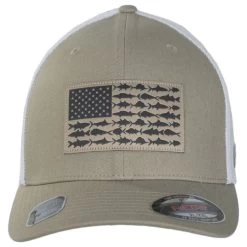 Columbia Sportswear PFG Fish Flag Mesh FlexFit Fitted Baseball Cap